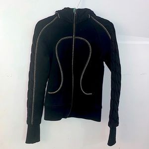 Lululemon Athletica Black Zip Up Sweater